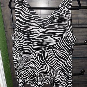 Ann Taylor Factory Zebra Printed Sleeveless Shirt
